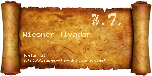 Wiesner Tivadar névjegykártya