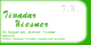 tivadar wiesner business card